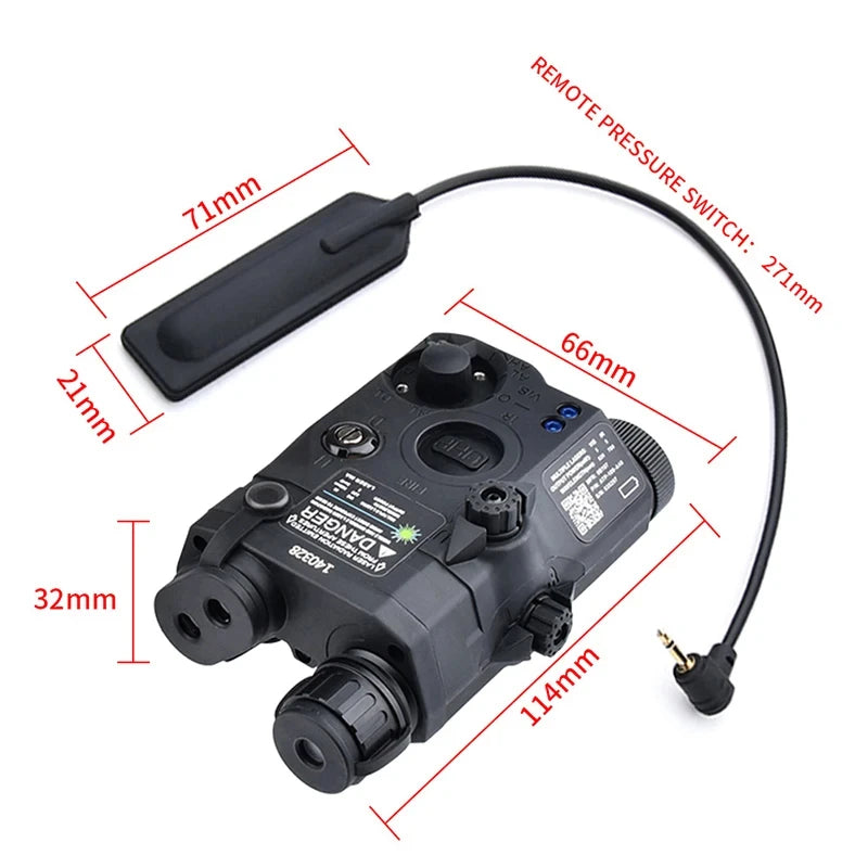 Tactical Airsoft PEQ-15 PEQ15 LA5C Red Dot Green Blue IR Fill Light Laser Indicator Weapon Scout Light LED Strobe Flashlight PEQ