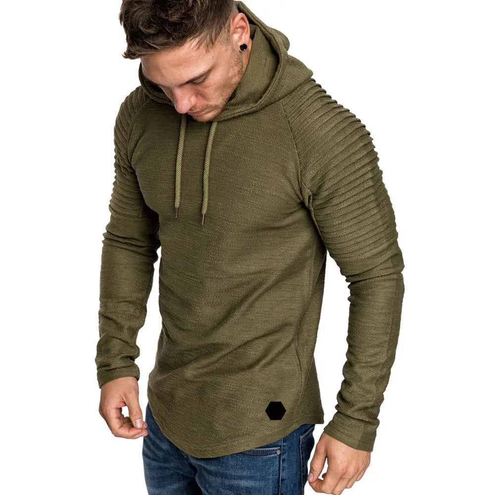 MRMT 2024 Brand New Hooded Sweatshirts Raglan Fringe Folds Long Sleeve Men Hoody Pullovers Clothing Man Hoodies Sweatshirts