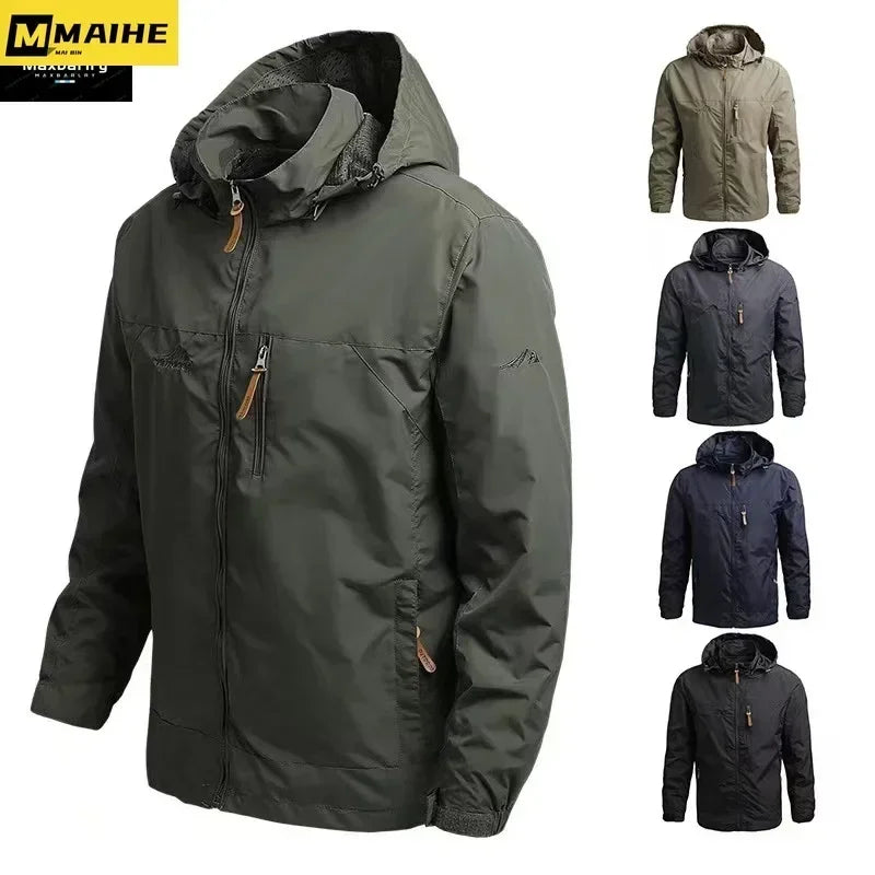 Gorpcore Jacket Men's Military Tactical Hunting Jacket Men's Autumn Casual Waterproof Windbreaker Men's Coat Pocket Work Clothes