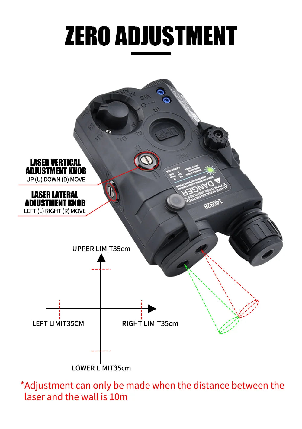 Tactical Airsoft PEQ-15 PEQ15 LA5C Red Dot Green Blue IR Fill Light Laser Indicator Weapon Scout Light LED Strobe Flashlight PEQ