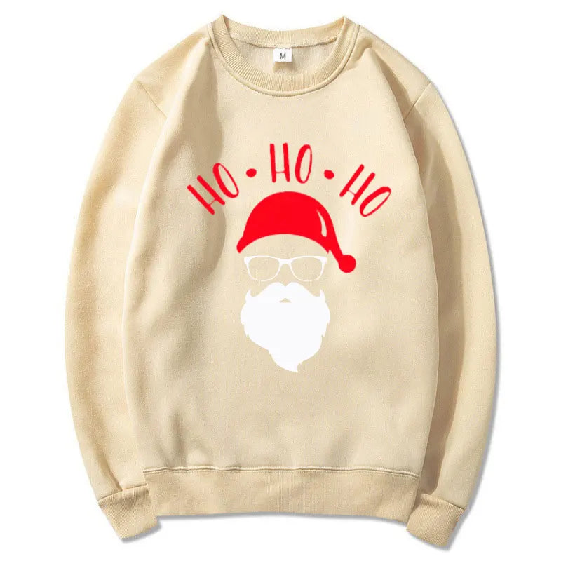 Christmas Cute Cartoon Santa Ho Ho Ho Sweatshirts men/women Autumn Winter Fleece Sweatshirts Casual Hoodies Crewneck Pullovers