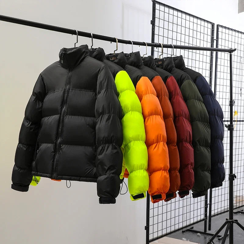 High-End Mens Down Puffer Jacket Winter Thicken Warm Bread Parka Coat Clothing Patchwork Stand-up Collar Cold-Resistant Coats