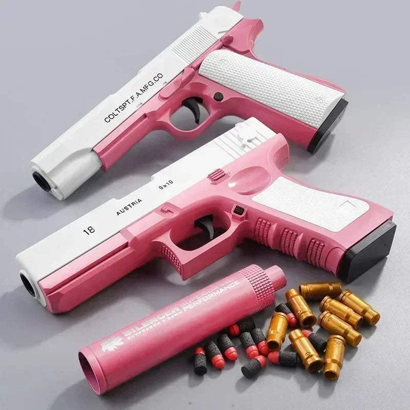 Newest Shell Ejecting  Airsoft Pistol Soft Bullet Toy Gun Weapon Children Armas Shoot Outdoor Game Boys gift