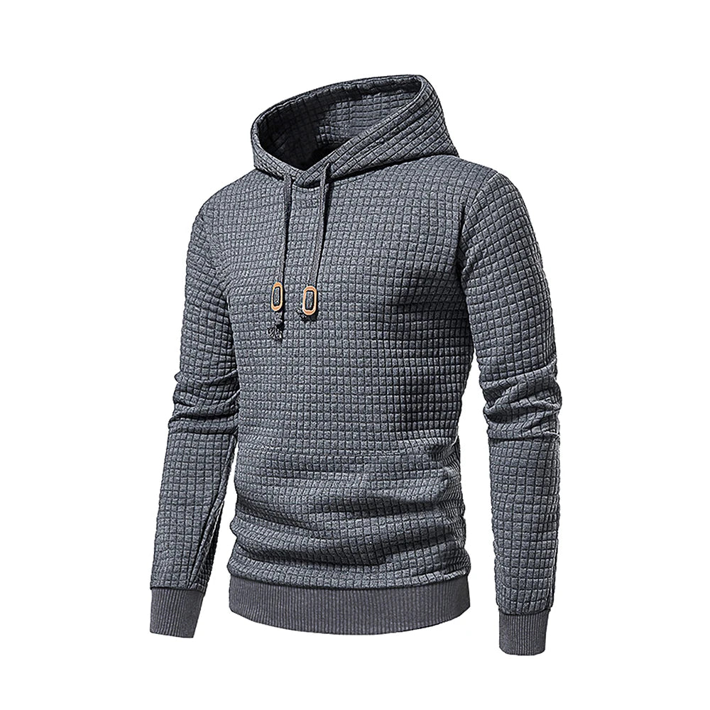 New men's hooded pullover fall casual Slim long-sleeved warm men's sweater knit sweater loose tops outdoor sports men's clothing