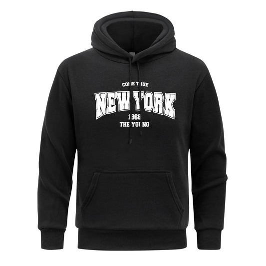 America New York City Letter Hoodie Men Warm Spring Autumn Man Hoodies Casual Fleece Pullover Clothing