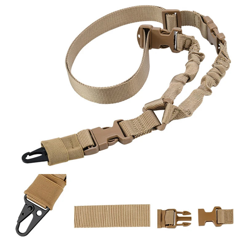 Shot Gun Belt Hunting Accessories Tactical Gear Tactical Single Point Gun Sling Shoulder Strap Rifle Rope Belt with Metal Buckle