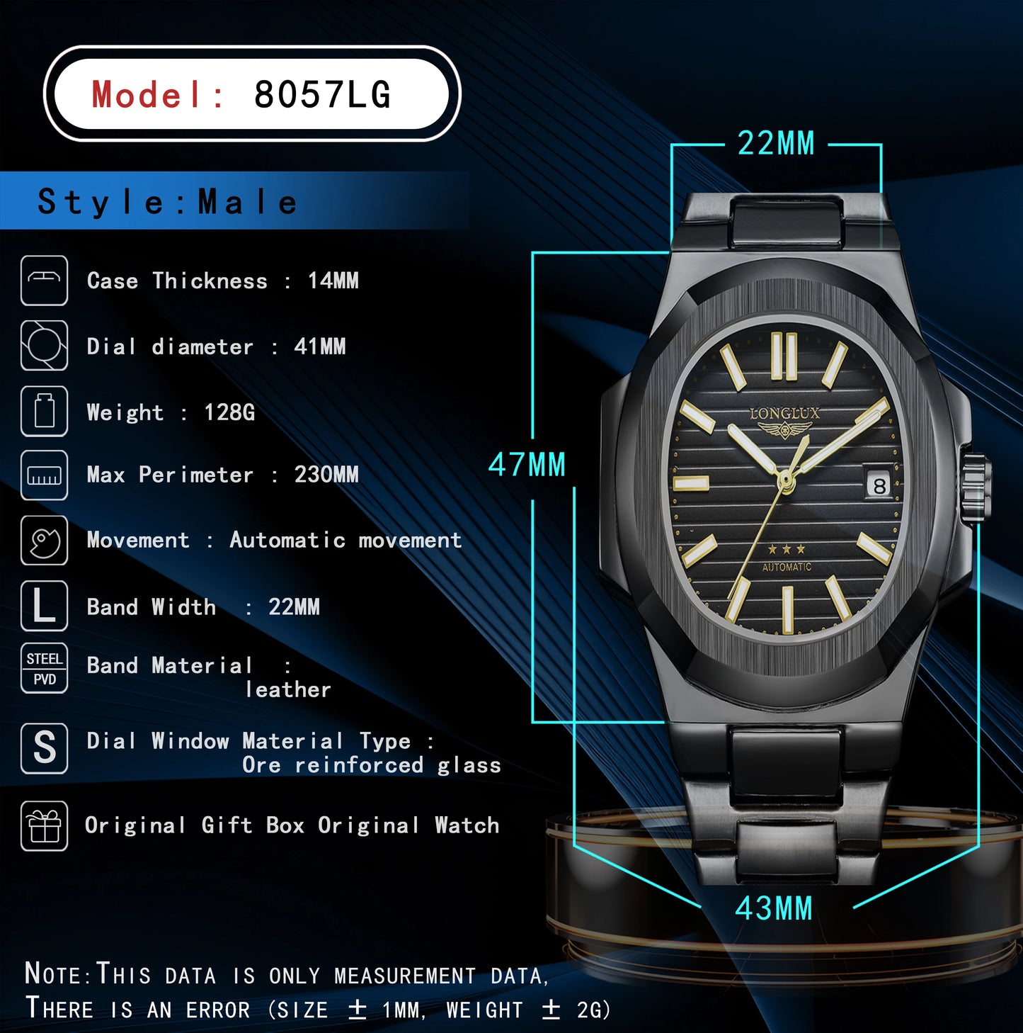 wristwatches luxury wholesale steel date waterproof mens watch men gift