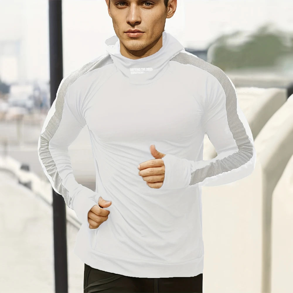 Autumn New Running Sports Fitness Clothing Tight Sports Jogging Compression Men's Hoodie Outdoor Leisure Pullover Men's Clothing