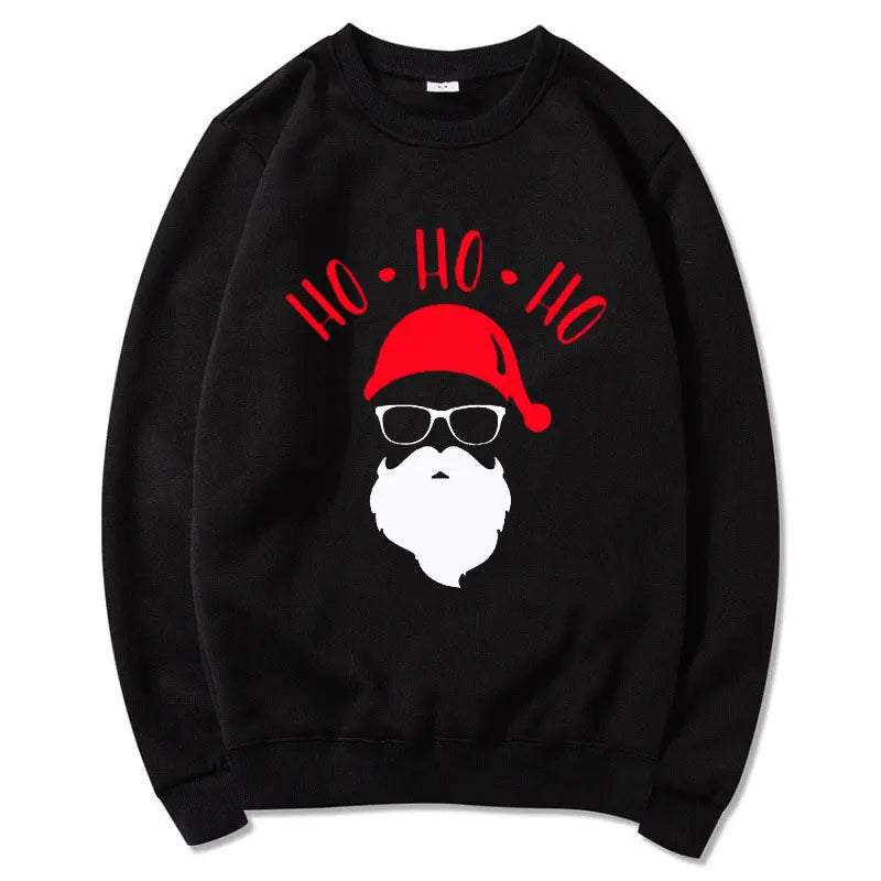 Christmas Cute Cartoon Santa Ho Ho Ho Sweatshirts men/women Autumn Winter Fleece Sweatshirts Casual Hoodies Crewneck Pullovers