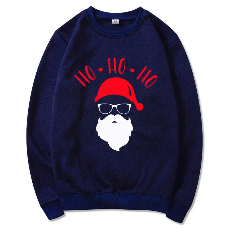 Christmas Cute Cartoon Santa Ho Ho Ho Sweatshirts men/women Autumn Winter Fleece Sweatshirts Casual Hoodies Crewneck Pullovers