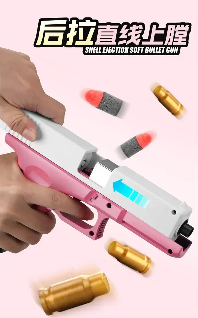 Newest Shell Ejecting  Airsoft Pistol Soft Bullet Toy Gun Weapon Children Armas Shoot Outdoor Game Boys gift