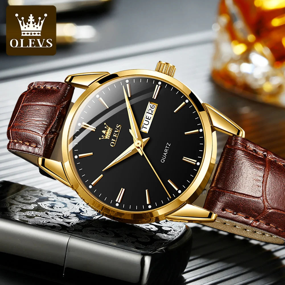 Business Men 's Quartz Wrist Watch TOP Brand 6898