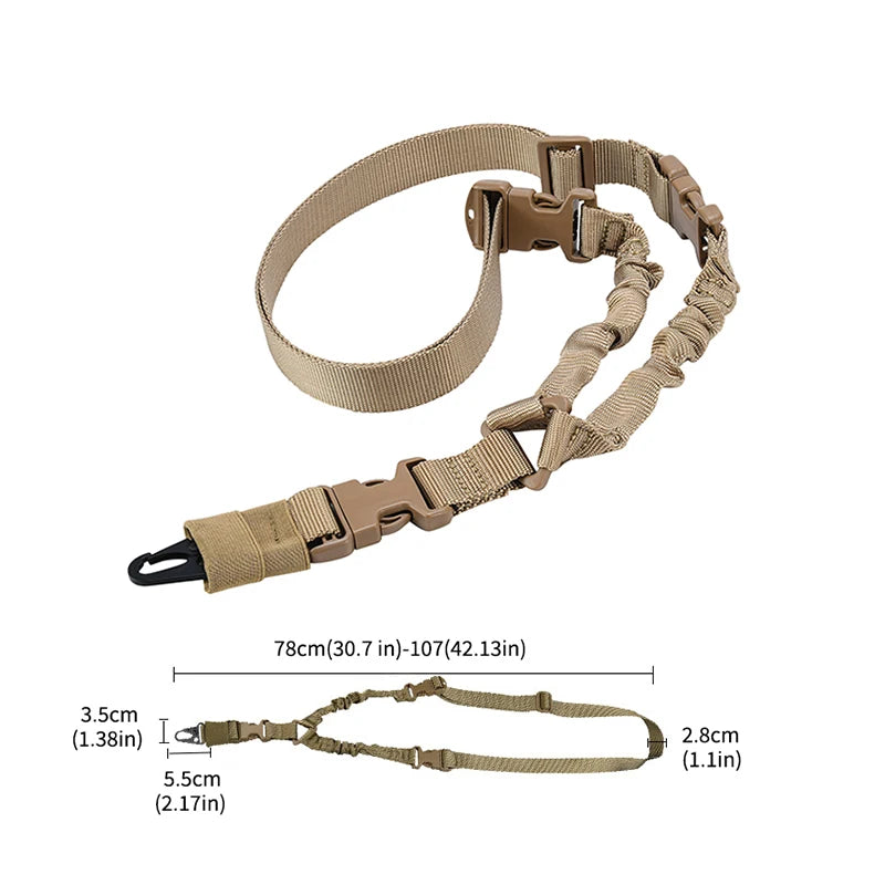 Shot Gun Belt Hunting Accessories Tactical Gear Tactical Single Point Gun Sling Shoulder Strap Rifle Rope Belt with Metal Buckle