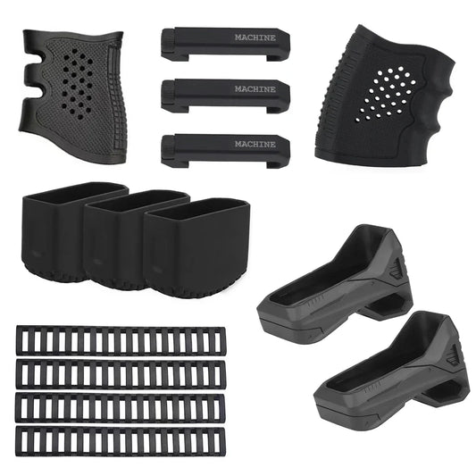 Soft Rubber Grip Sleeve Anti Slip Protective Mag Magazine Bottom Case Picatinny Cable Clip Cover for Rifle AR M4 5.56 Rail