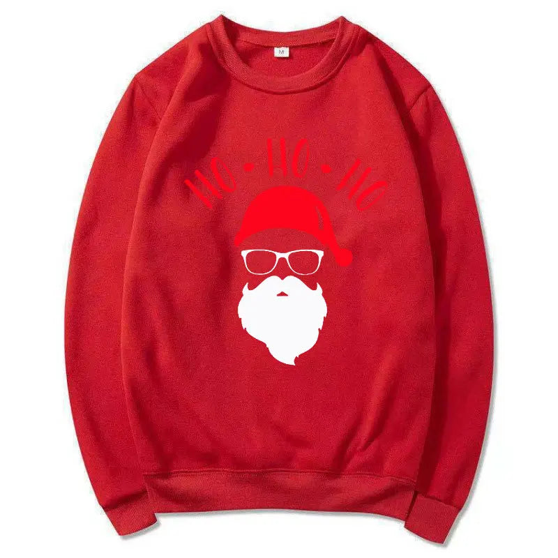 Christmas Cute Cartoon Santa Ho Ho Ho Sweatshirts men/women Autumn Winter Fleece Sweatshirts Casual Hoodies Crewneck Pullovers