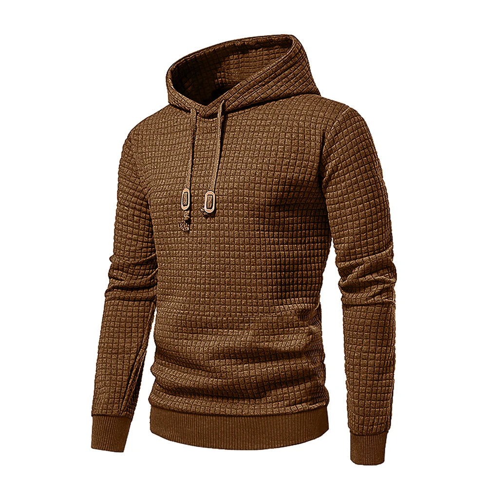 New men's hooded pullover fall casual Slim long-sleeved warm men's sweater knit sweater loose tops outdoor sports men's clothing