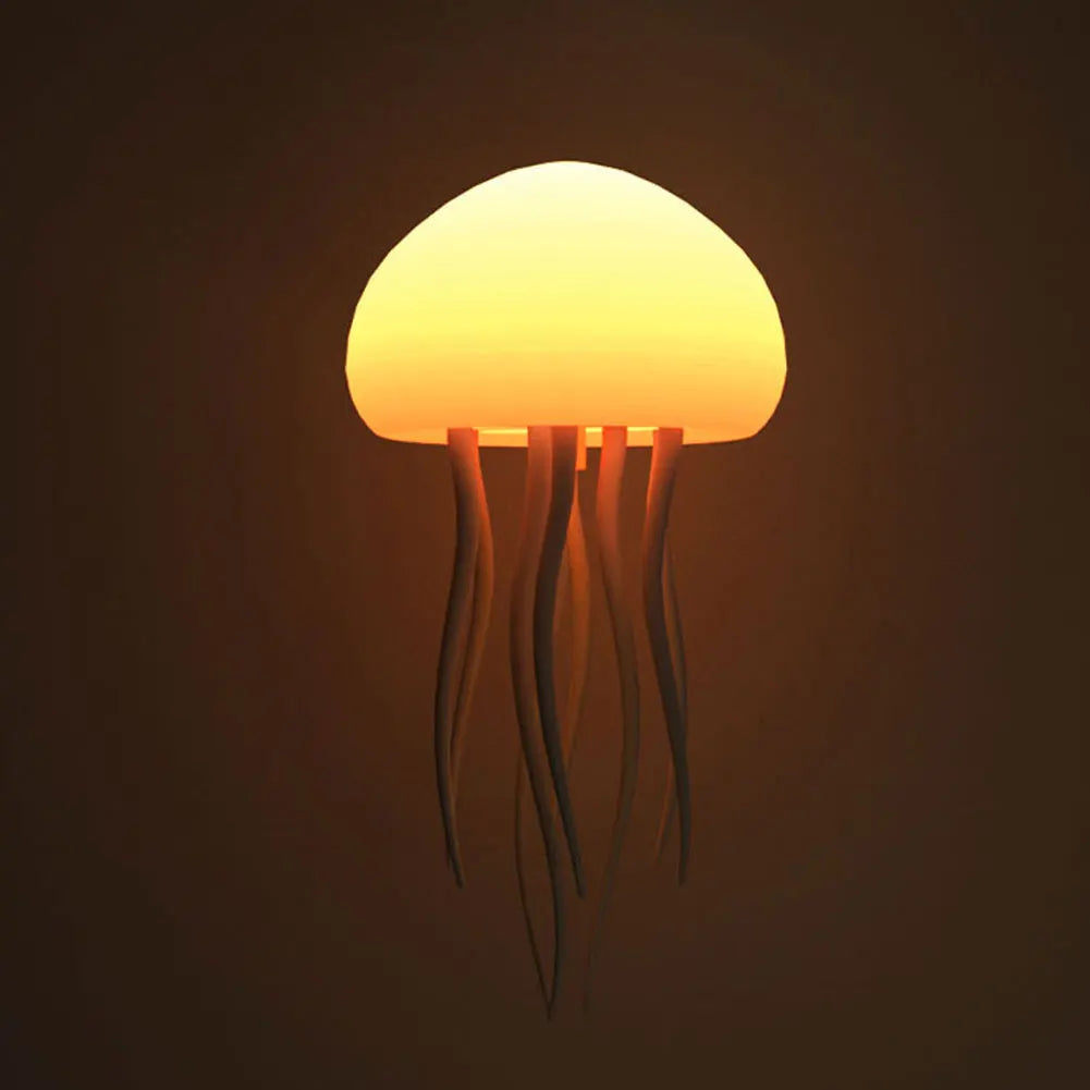 Cartoon Jellyfish Night Light RGB Gradient Cute Jellyfish Bedside Lamp Voice Control Type-C Charging LED Night Lamp