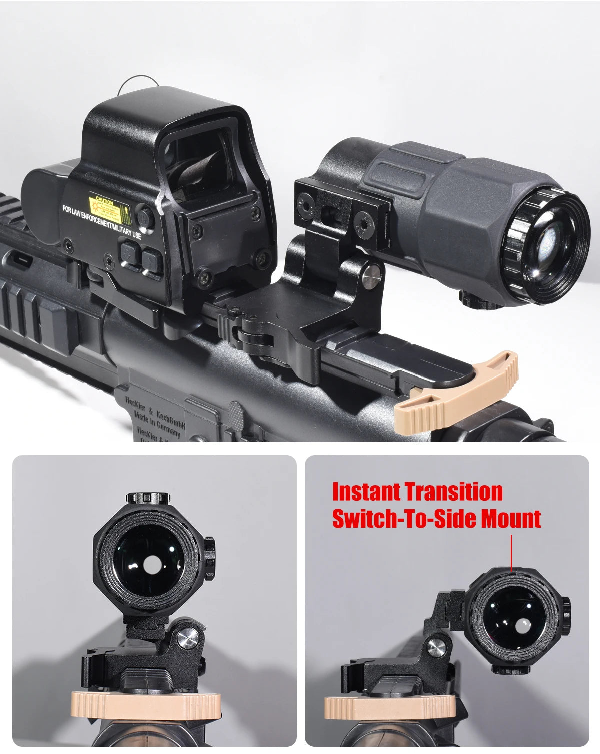 Eotech 558 Holographic Collimator Red Dot Sight G43/G33 3X G45 5X Magnifier Airsoft Equipments Hunting W/20mm Mount& QD Lever